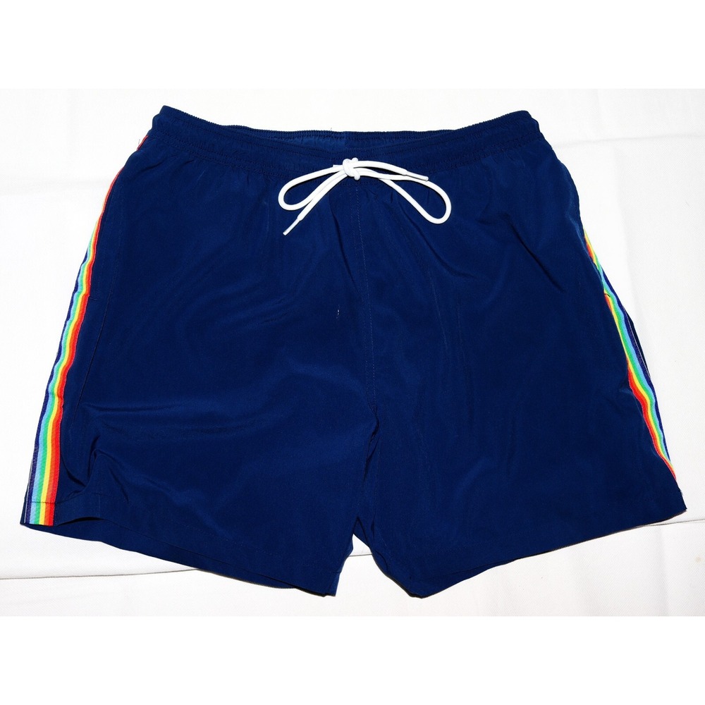 Chubbies The Rainbow Sherbets The Easy Trunk Mens Striped Swim Trunks Size Large